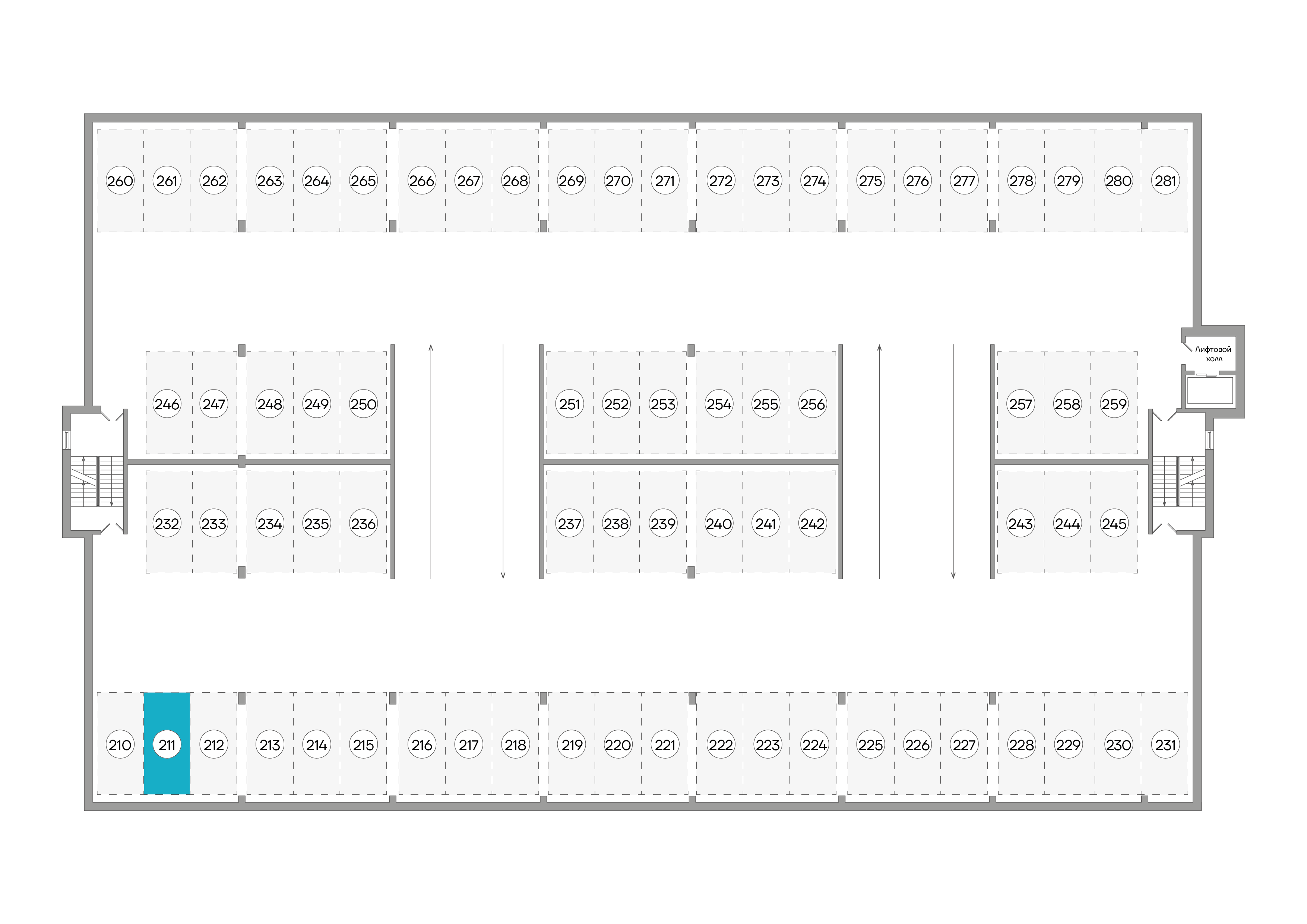 Парковочное место 13,25 м²